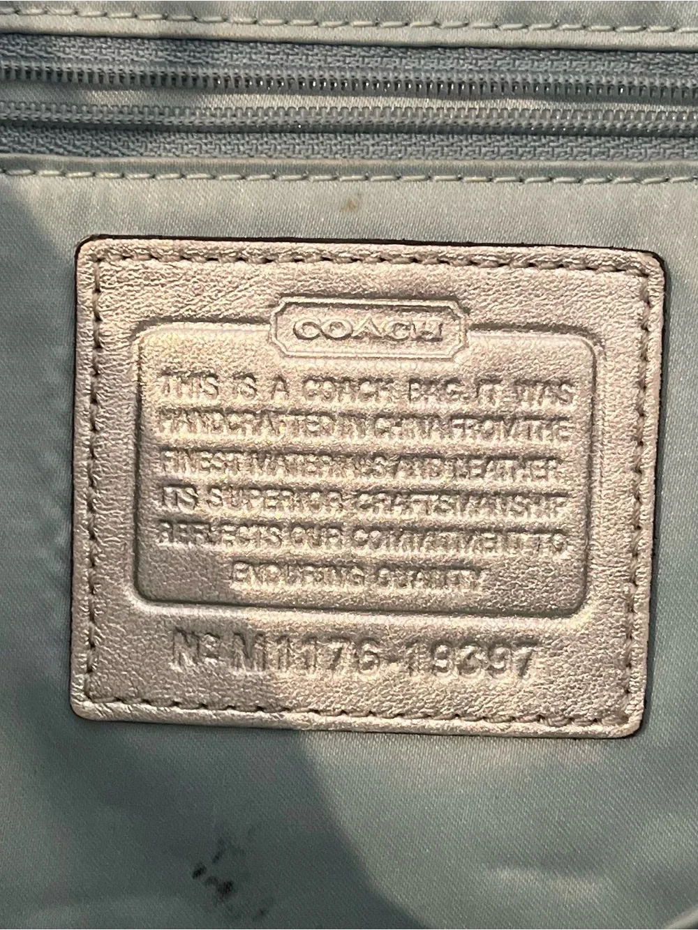 Coach Chelsea Metallic Leather Katarina Shimmer Hobo Shoulder Bag Champagne